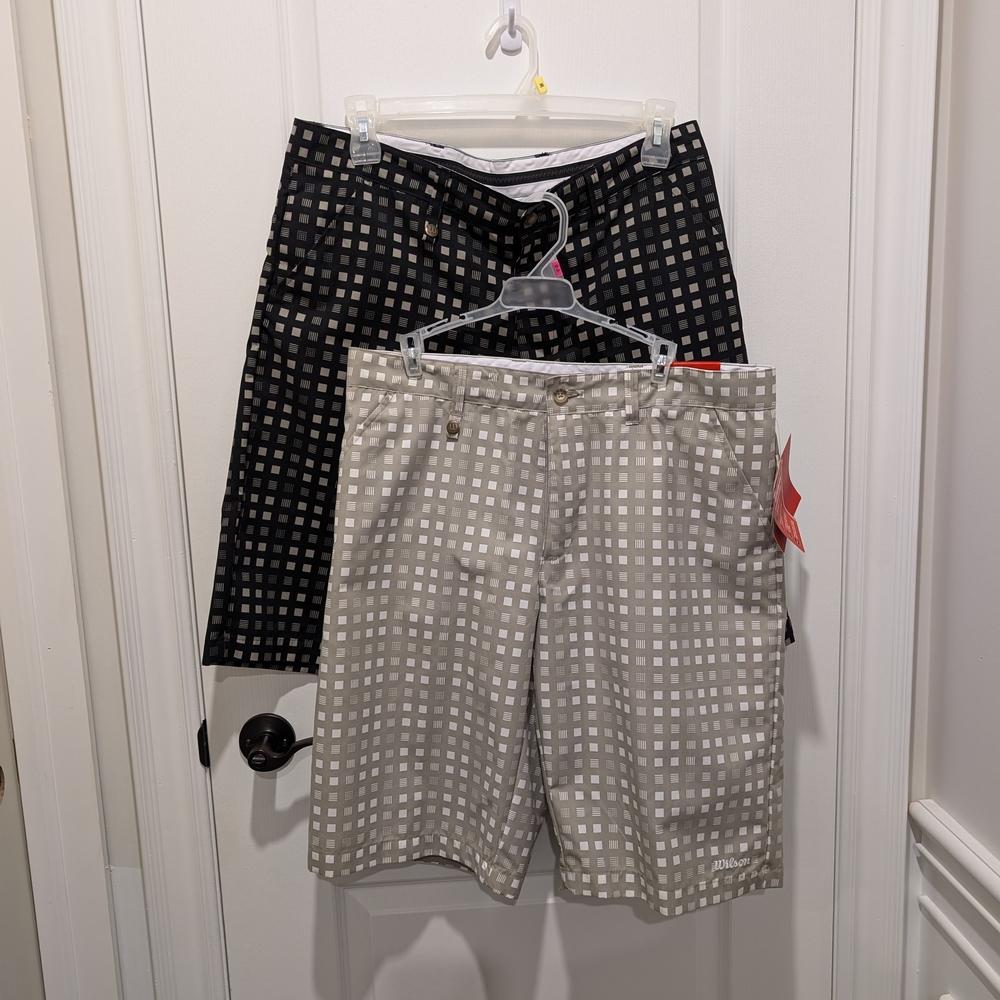 2 Pairs Of Men's Wilson Golf Shorts Size 36